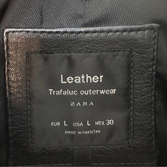 PREMIUM 100% Sheep Leather Quilted Biker Jacket Moto Zara M/L - Picture 5 of 15